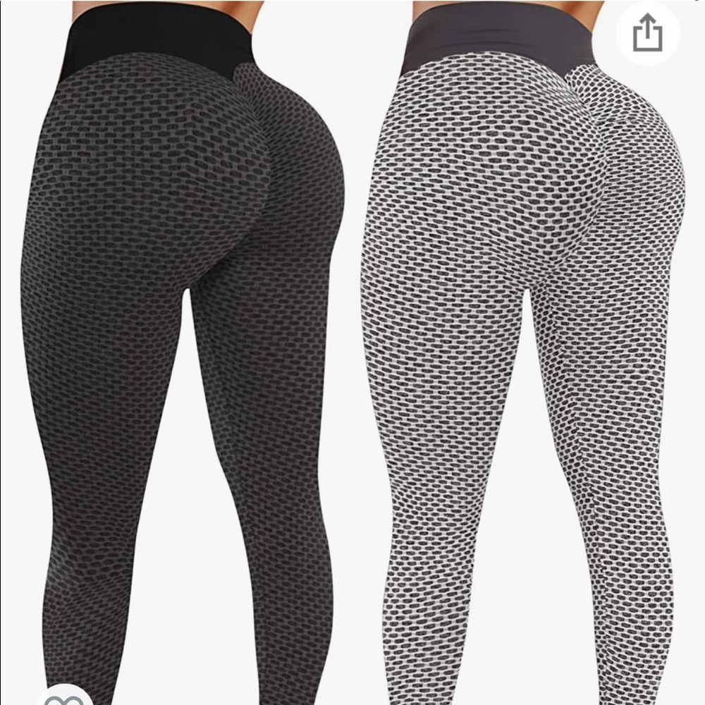 2 pack high waist tiktok legging pants for women